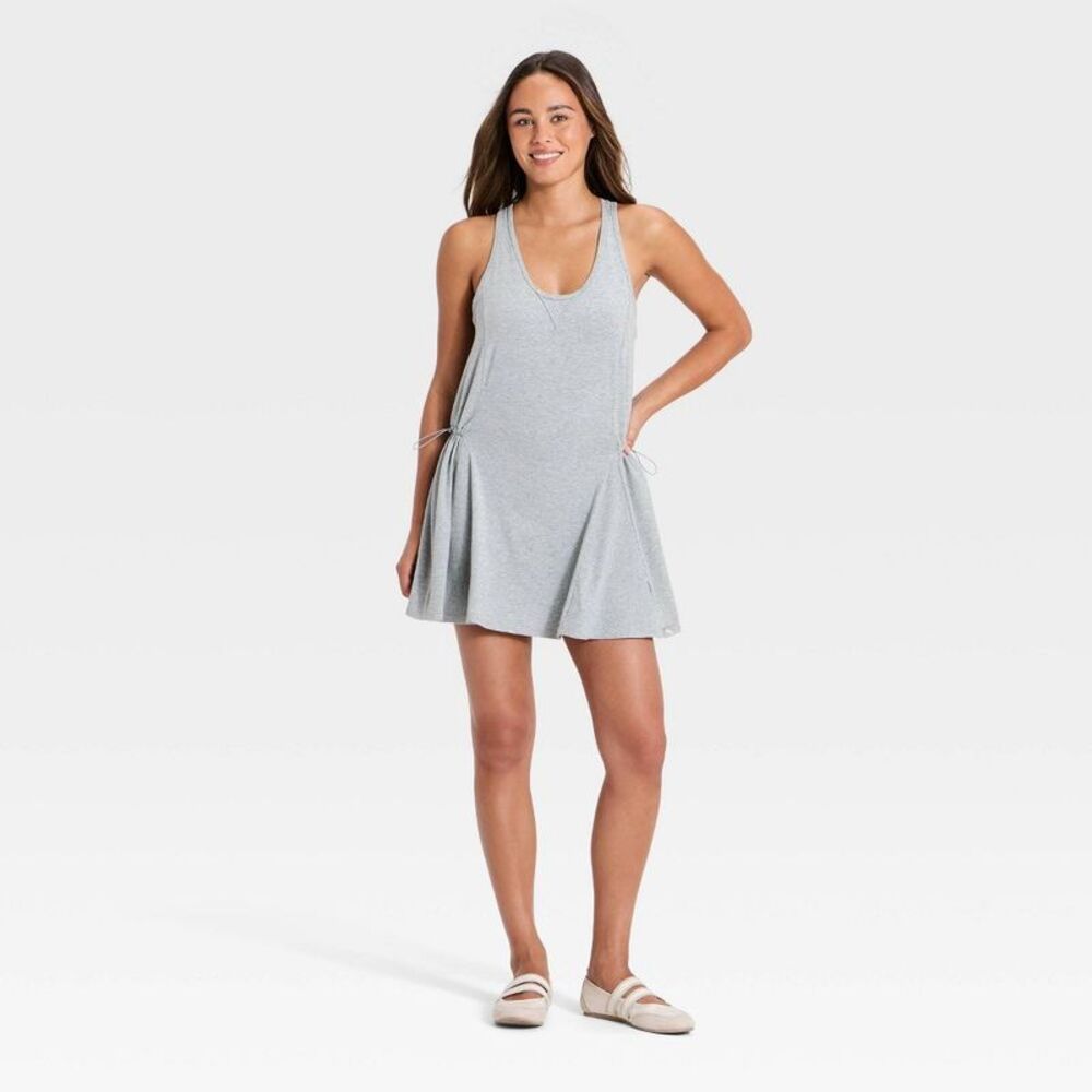 Women's Washed Jersey Active Dress - JoyLab Heathered Gray XL